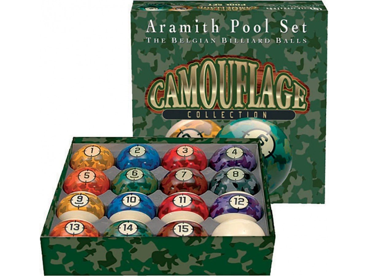 Aramith Juego de Bolas de Billar Camouflage Collection Series