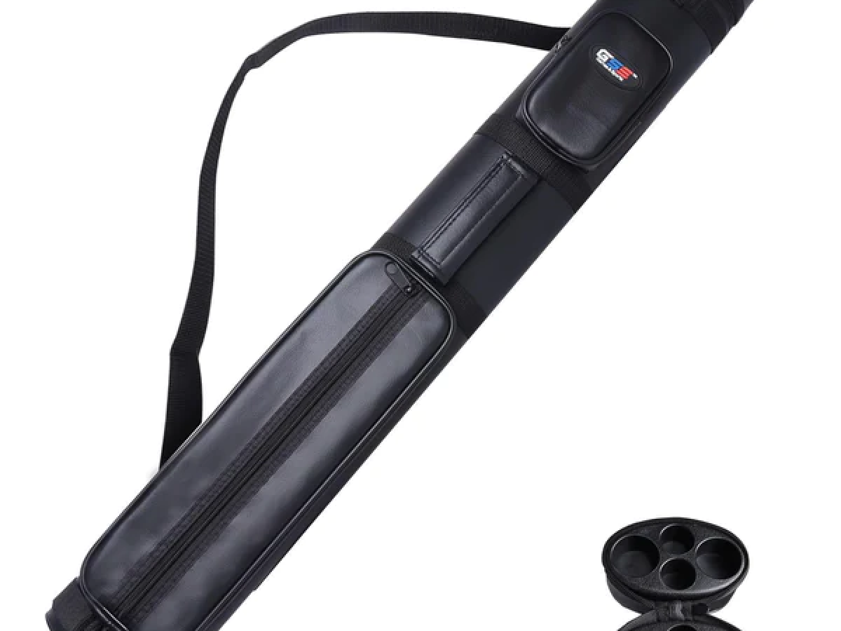 Estuche de Transporte para Taco de Billar Ovalado Duro 2x2 con Bolsa de Accesorios para Tacos (5 colores disponibles)