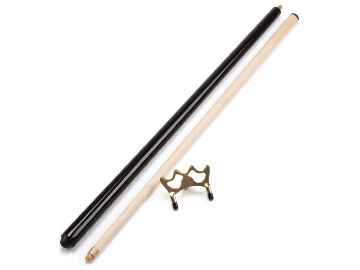 Taco de Billar de 2 Piezas y Cabezal de Puente Atornillado de Latón, Accesorio Portátil para Taco de Billar para Mesa de Billar