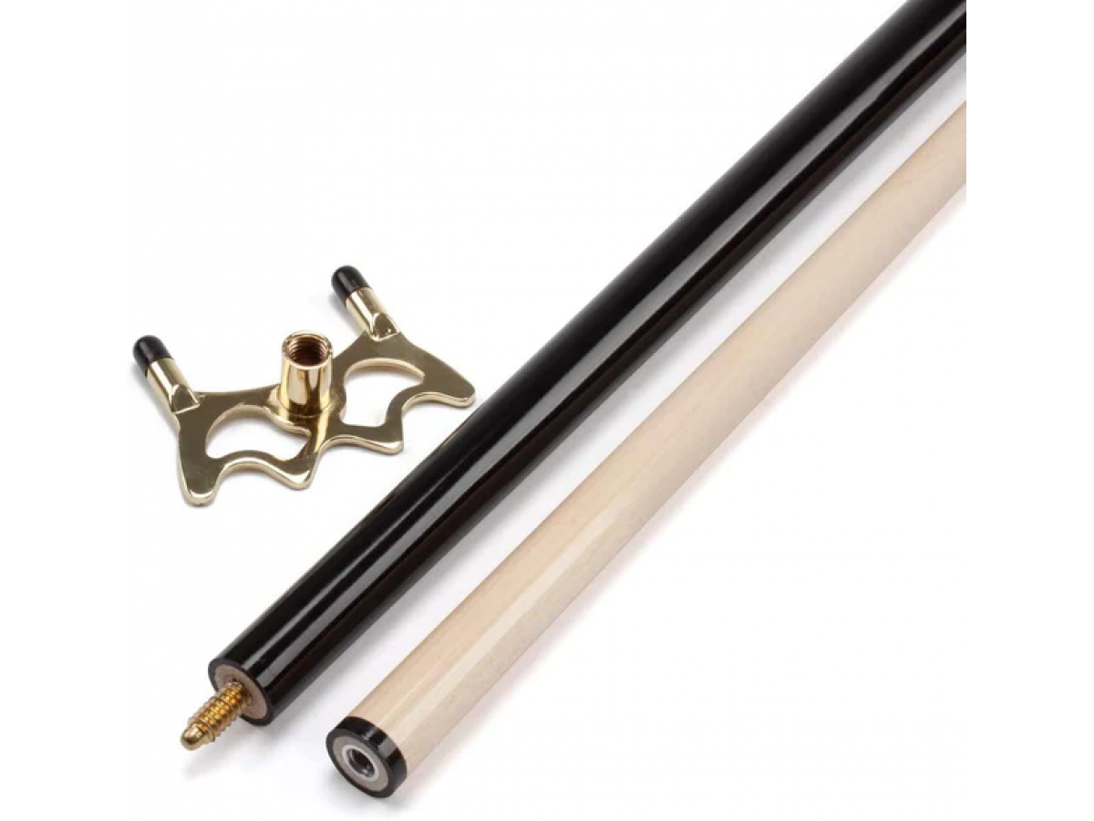 Taco de Billar de 2 Piezas y Cabezal de Puente Atornillado de Latón, Accesorio Portátil para Taco de Billar para Mesa de Billar