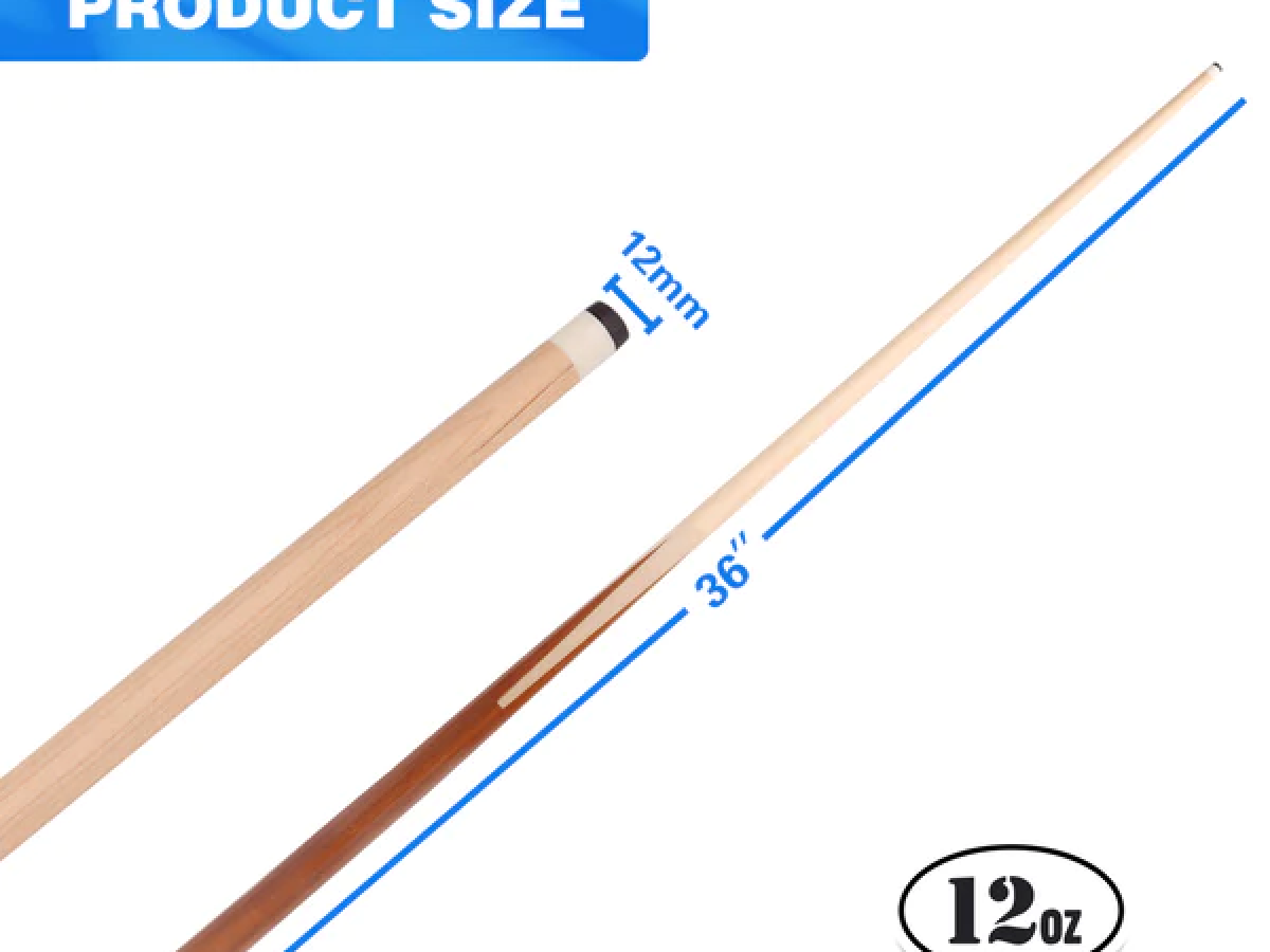 Taco de Billar Clásico de Arce Canadiense de 36"/42"/48"/58" Taco de Billar de Madera Dura para Niños y Adultos