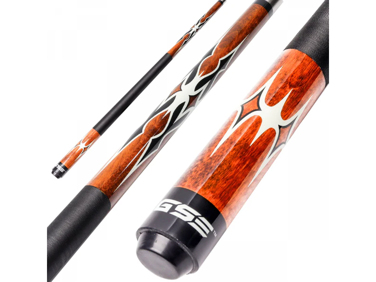 Taco de Billar Portátil de 58" y 2 Piezas de Arce Canadiense para Práctica y uso Comercial (Marrón, 18-21 oz)