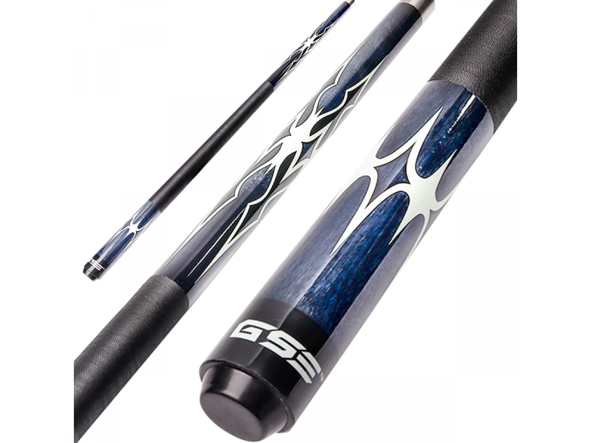 Taco de Billar Portátil de 58" y 2 Piezas de Arce Canadiense para Práctica y uso Comercial (Azul, 18-21 oz)