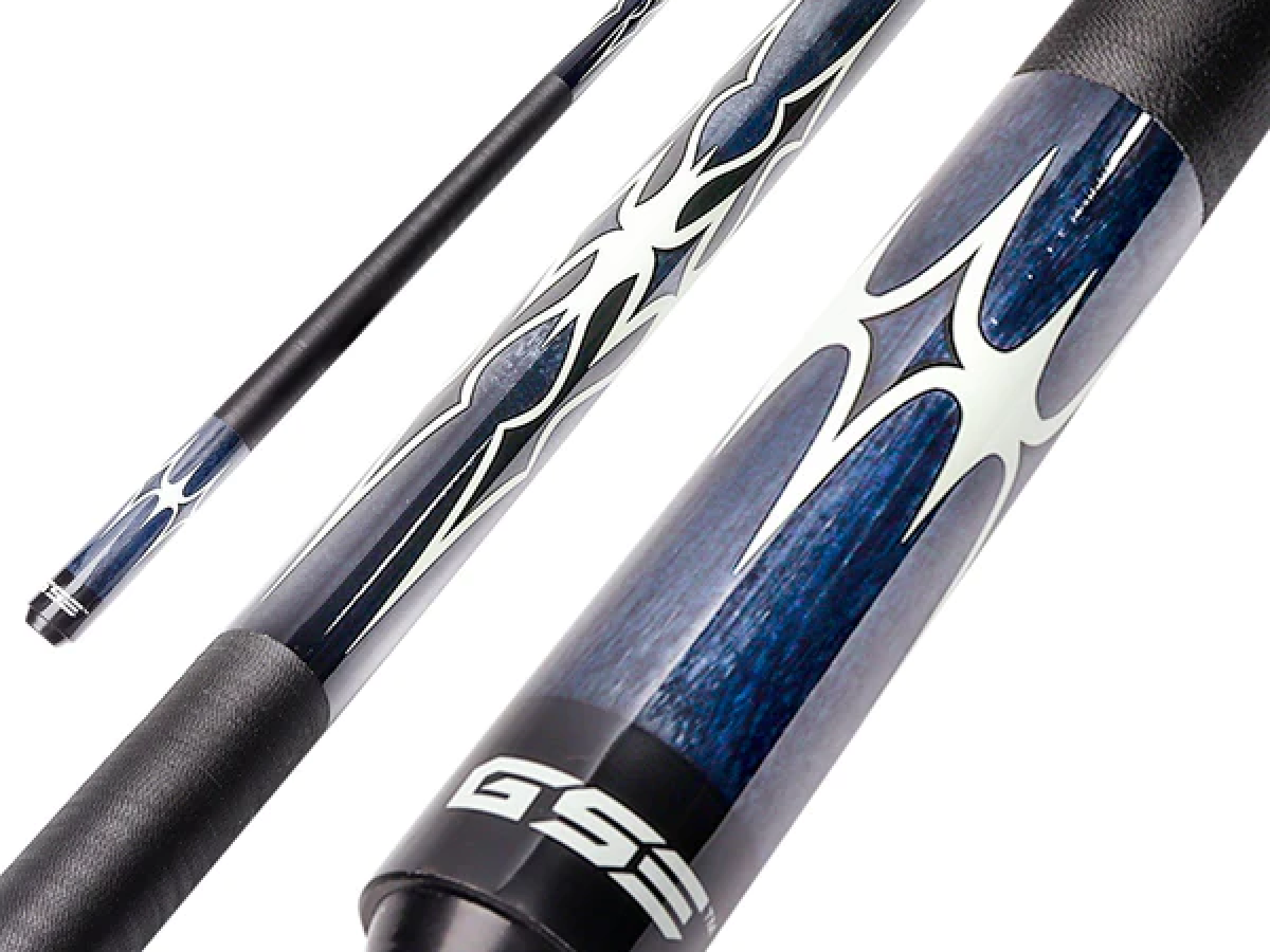 Taco de Billar Portátil de 58" y 2 Piezas de Arce Canadiense para Práctica y uso Comercial (Azul, 18-21 oz)