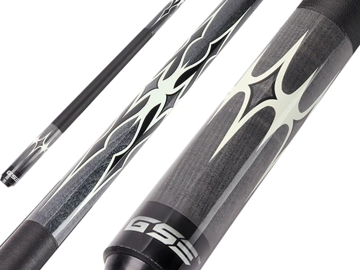 Taco de Billar Portátil de 58" y 2 Piezas de Arce Canadiense para Práctica y uso Comercial (Negro, 18-21 oz)