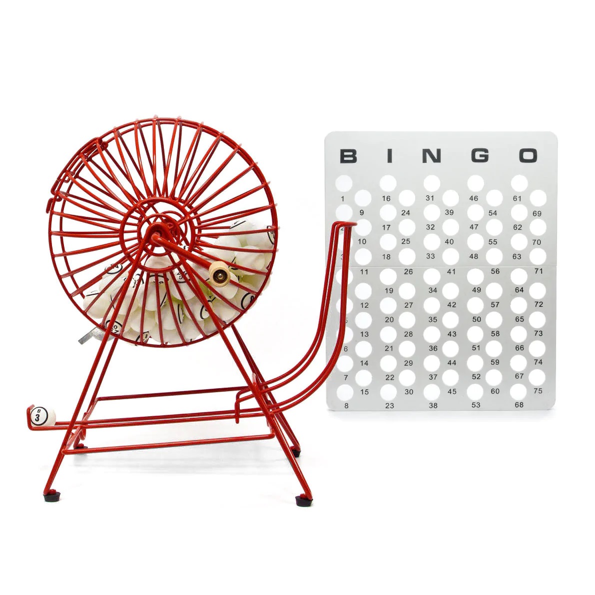 Juego de Bingo de Goma Profesional (Bolas con estilo Ping Pong)