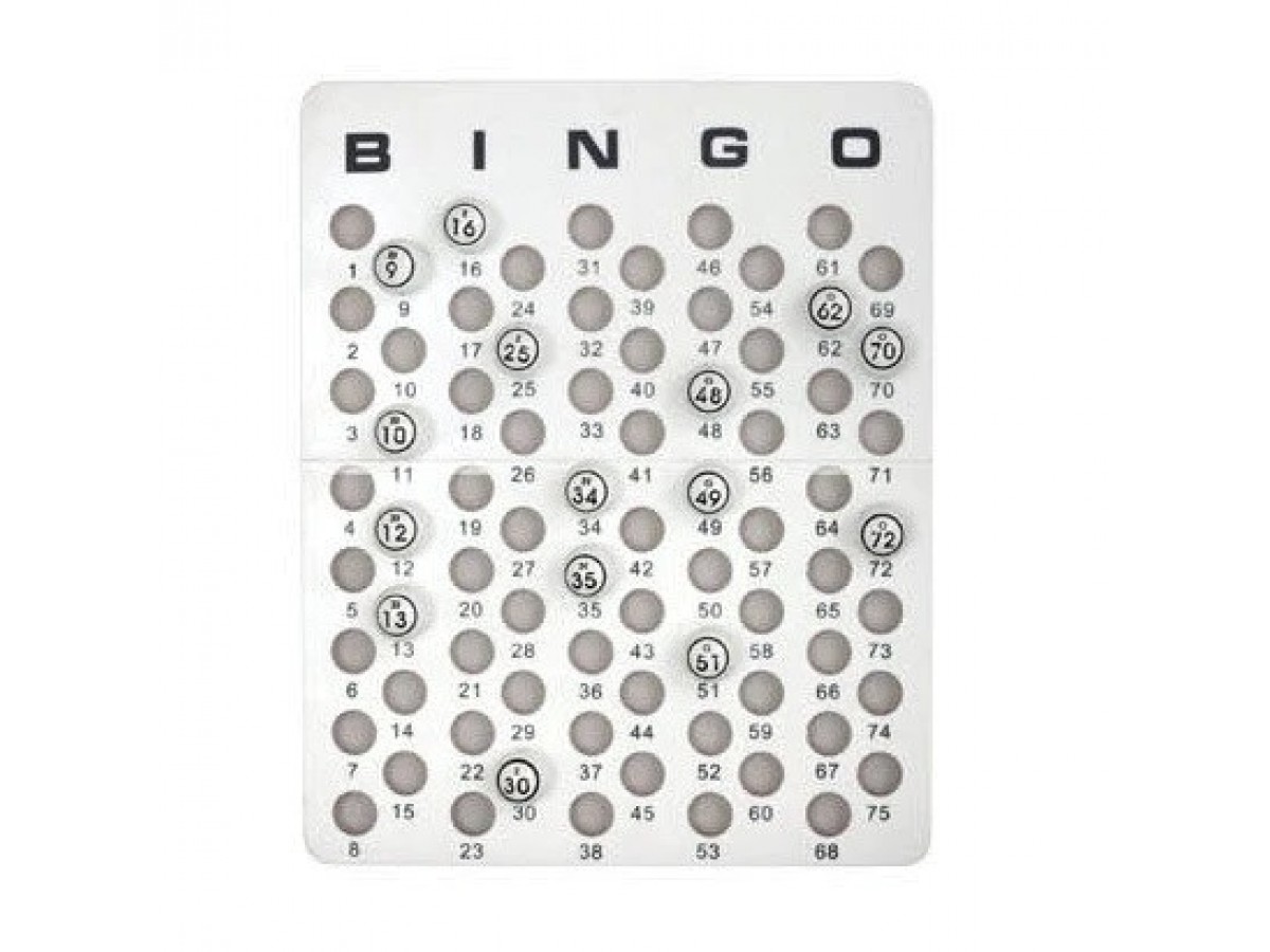 Tablero Maestro de Bingo para tamaño de Bolas de Ping Pong