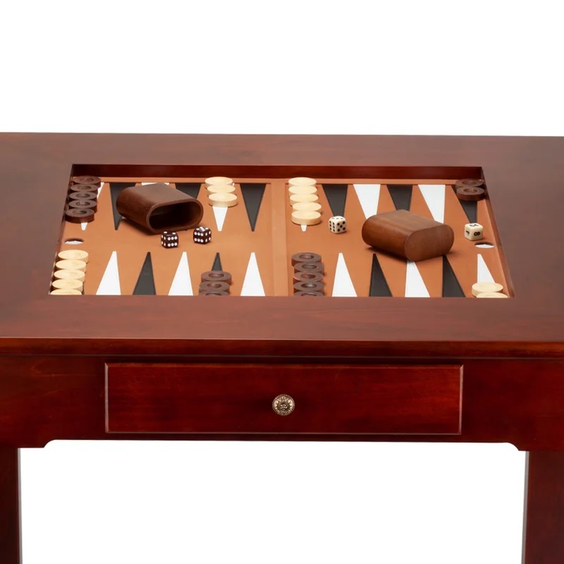 Mesa de Juegos 4 en 1, Ajedrez, Damas, Backgammon y Mesa de Juego