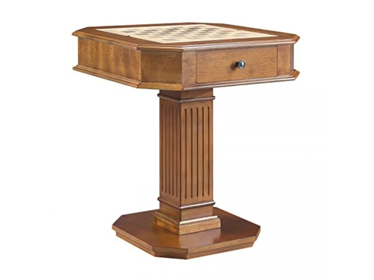 Mesa de Juegos para Ajedrez, Damas y Backgammon en Madera