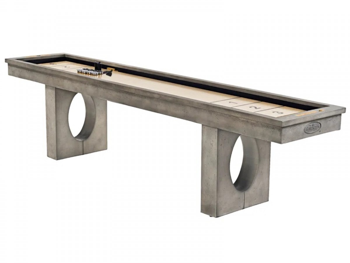 Mesa de Shuffleboard para Exteriores  de 11 pies con Campo de Juego para Todo Clima y Set de 8 Discos