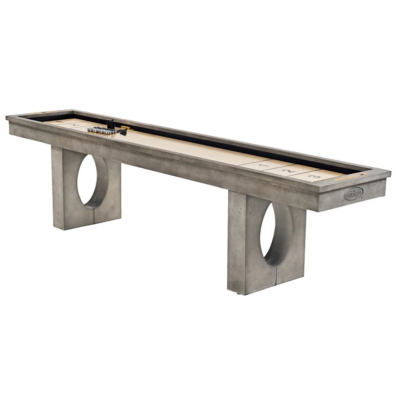 Mesa de Shuffleboard para Exteriores Barbington Billiards de 11 pies con Campo de Juego para Todo Clima y Set de 8 Discos