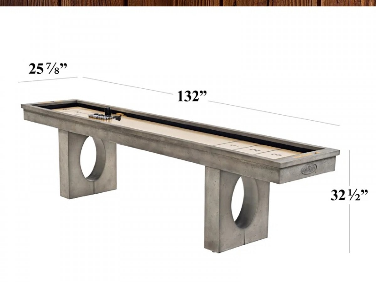 Mesa de Shuffleboard para Exteriores  de 11 pies con Campo de Juego para Todo Clima y Set de 8 Discos
