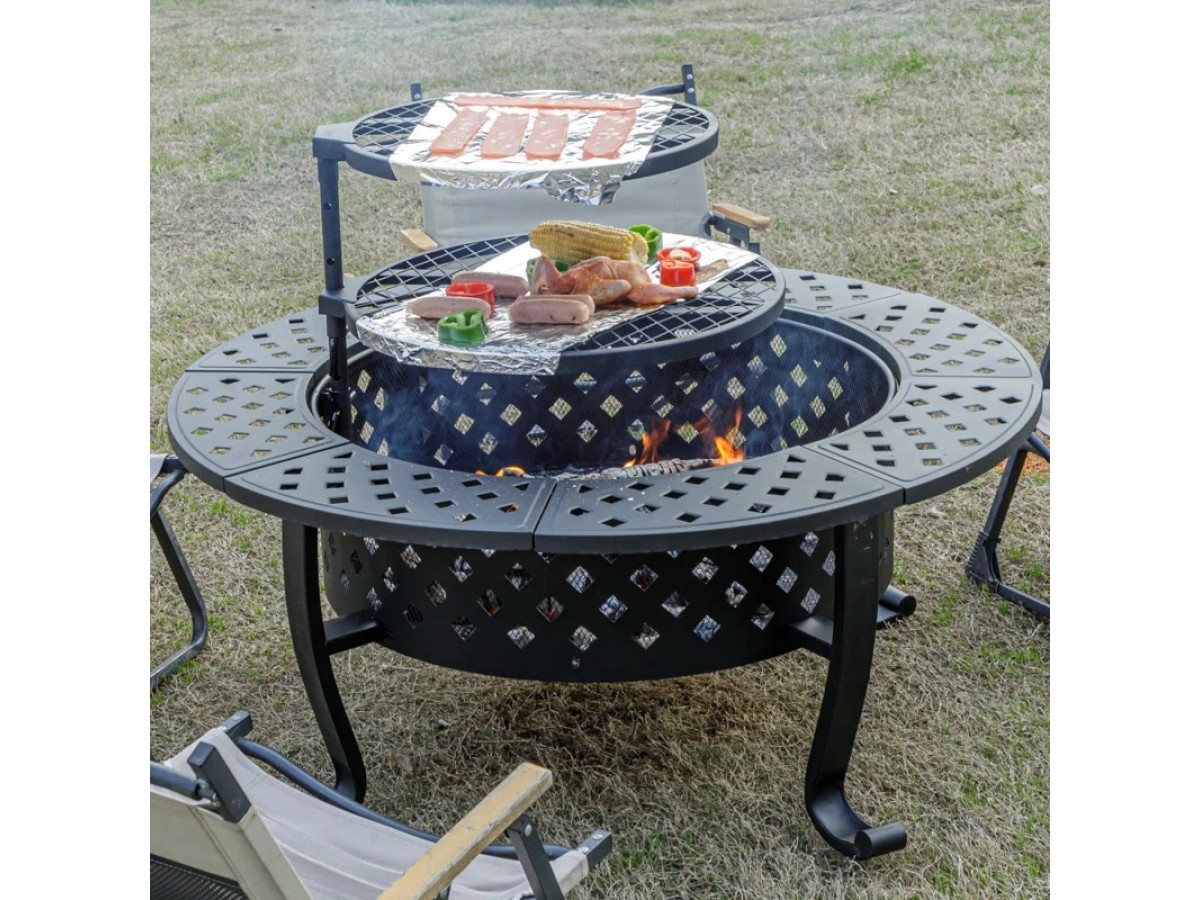 Fogon de Acero para Fogata y Asador 3 en 1