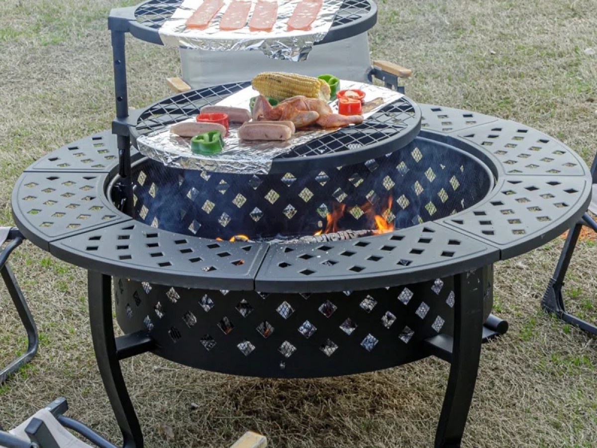 Fogon de Acero para Fogata y Asador 3 en 1