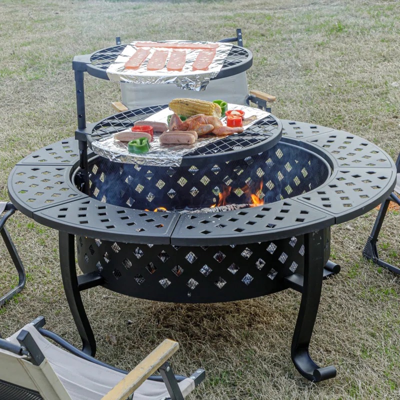 Fogon de Acero para Fogata y Asador 3 en 1