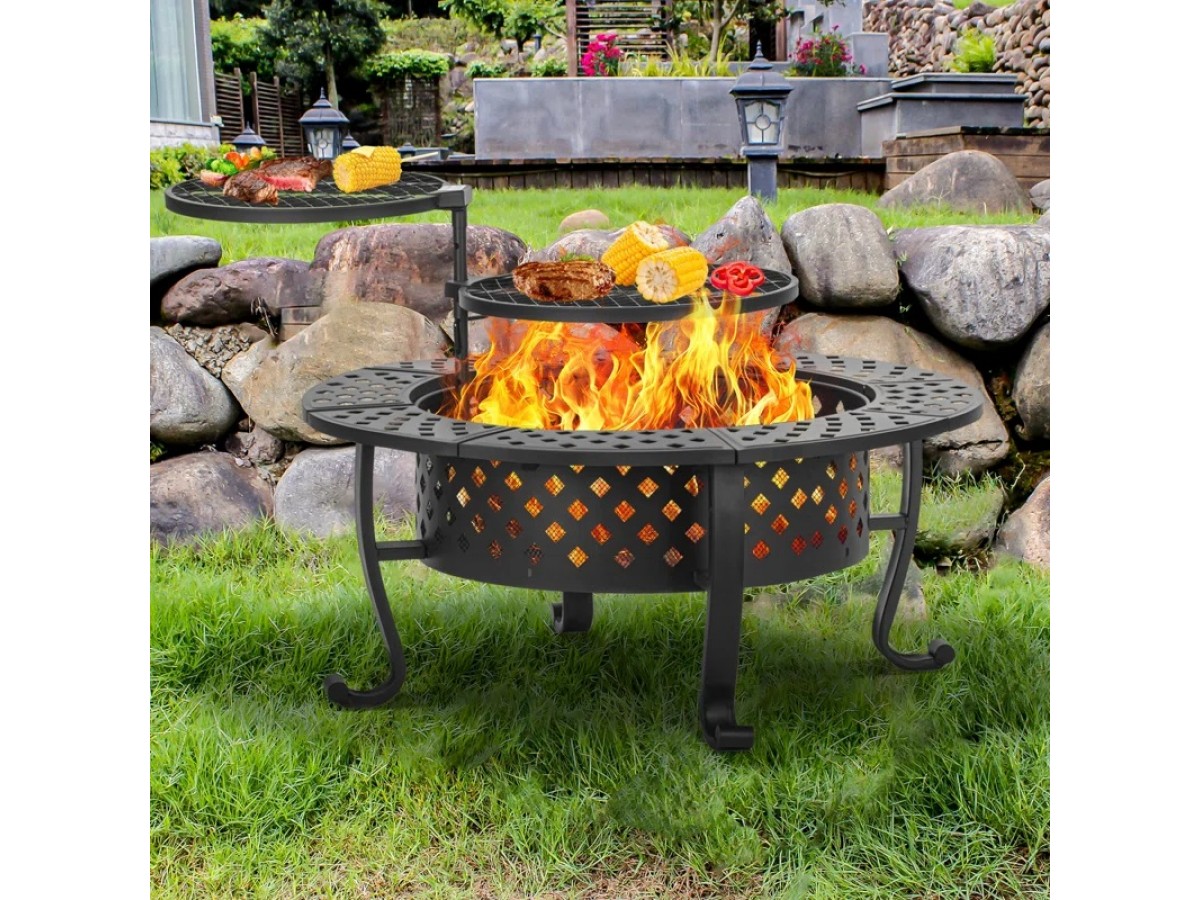 Fogon de Acero para Fogata y Asador 3 en 1 Fogon de Acero para Fogata y Asador 3 en 1