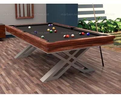 Mesa de Billar San Antonio tamaño Estándar Madera y Patas de Parota