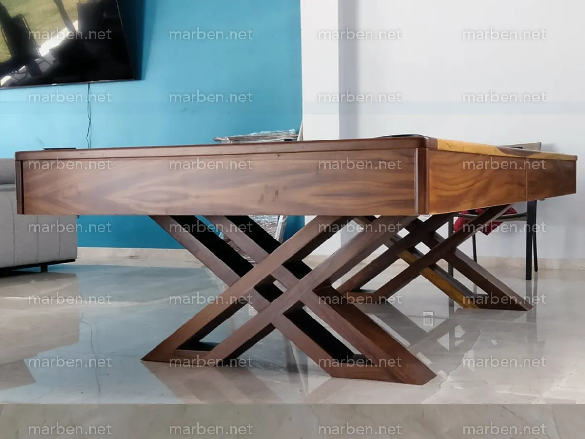 Mesa de Billar San Antonio tamaño Estándar Madera y Patas de Parota