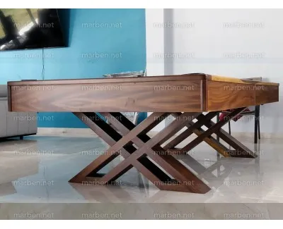 Mesa de Billar San Antonio tamaño Estándar Madera y Patas de Parota