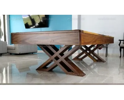 Mesa de Billar San Antonio tamaño Estándar Madera y Patas de Parota