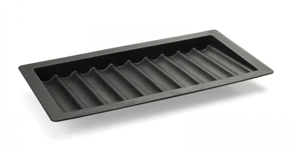 Bandeja Organizadora De Fichas De Póquer | Capacidad Para 350 Fichas | Soporte De Plástico Negro De 37,5 X 25 Cm