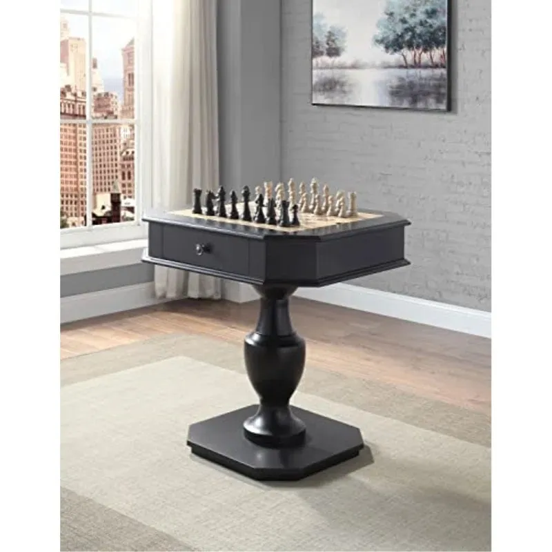 Mesa de Juegos para Ajedrez, Damas y Backgammon en Madera Mesa de Juegos para Ajedrez, Damas y Backgammon en Madera