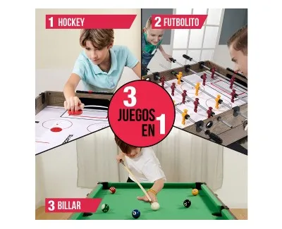 Mesa Multijuegos 3 en 1 de 48 Pulgadas MD Sports Mesa Multijuegos 3 en 1 de 48 Pulgadas MD Sports